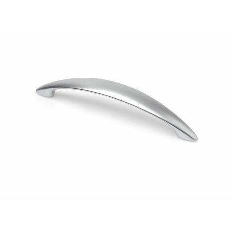 Tirador de Asa para Mueble  Estilo Contemporáneo  Fabricado en Zamak  Acabado en Cromo Mate  Distancia Entrepuntos: 128 mm  Medidas 1501928 mm  Sistema de Fijación  2 Unidades -