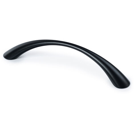 Tirador de Asa para Mueble  Estilo Contemporáneo  Fabricado en Zamak  Acabado en Negro mate  Distancia Entrepuntos: 128 mm  Medidas 1501732 mm  Sistema de Fijación Atornillado  Incluye Tornillos M4  4