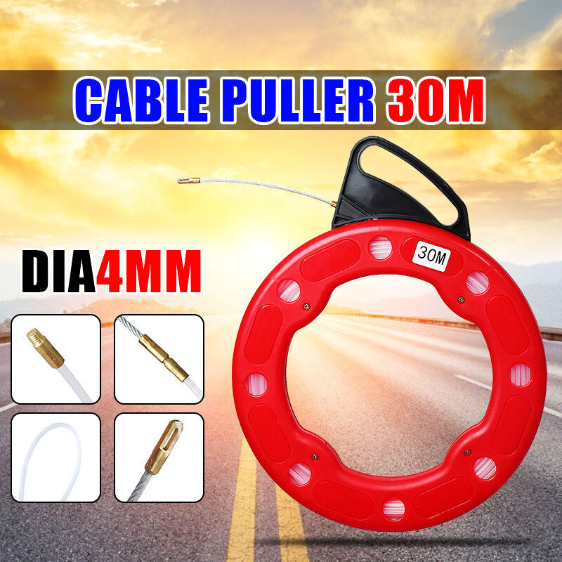 

Tirador de fibra de vidrio Cable Extractor de alambre Rodder Electrician4mm x 30M