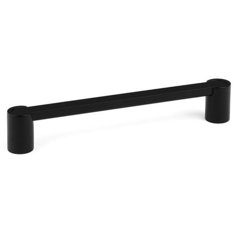 tirador de mueble fusion. zamak. negro cepillado. distancia entre agujeros 160-320mm. para puertas y cajones - viefe acabado negro mate dist. agujero dist. 160mm.