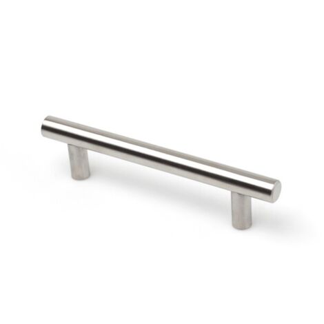 Tirador de mueble tipo asa, modelo 891h, de acero inoxidable con acabado aluminio, 96 mm