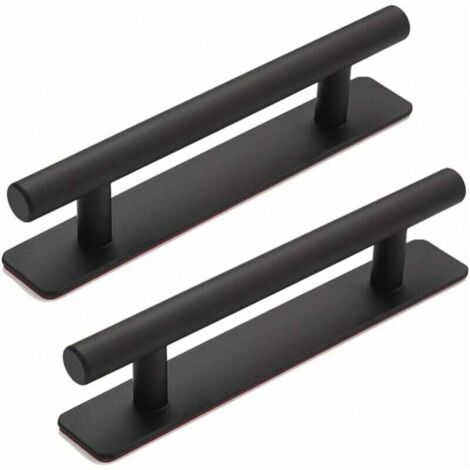 Tirador de puerta autoadhesivo recto de 25 cm, 2 tiradores para muebles de aleación de aluminio, tiradores sin taladro para puertas corredizas, ventanas y armarios.