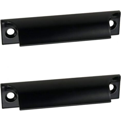 Tirador de puerta corrediza de 1 pieza, tirador de aluminio para muebles, tirador negro para armario de cocina, disponible para puertas de balcón, puertas corredizas y cajones,