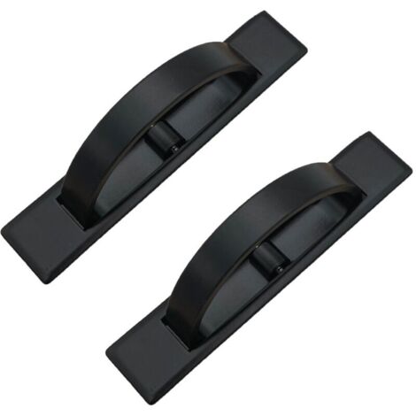 Tirador de puerta empotrado Tatami, tirador oculto para cajón con tornillos, negro,