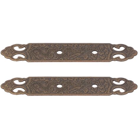 Tirador de puerta  Tirador antiguo para puerta derecha en cobre patinado  Diseño delicado  Accesorios para armarios y cómodas