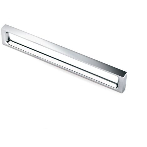 Tirador Dual 7691 - Cromo brillo. 137x10x26mm. Entrepuntos 128mm.