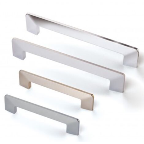 Tirador Edge 7531 - Aluminio. 124x8x30mm. Entrepuntos 96mm.