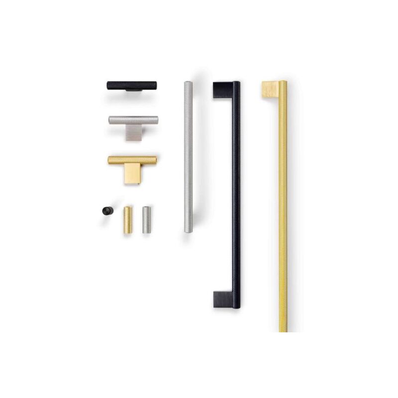 Viefe - pomo aluminio graf mini ø10 h33 acabado negro cepillad