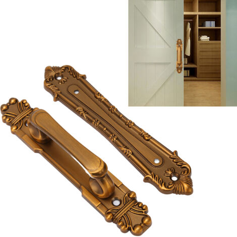 Tirador grande y rústico para puertas correderas, fabricado en bronce de aluminio, con diseño de doble cara para puertas, garajes, estanterías y muebles.