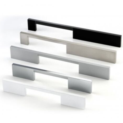 Tirador I-Spazio 7570 - Blanco mate. 260x8x32mm. Entrepuntos 192mm.