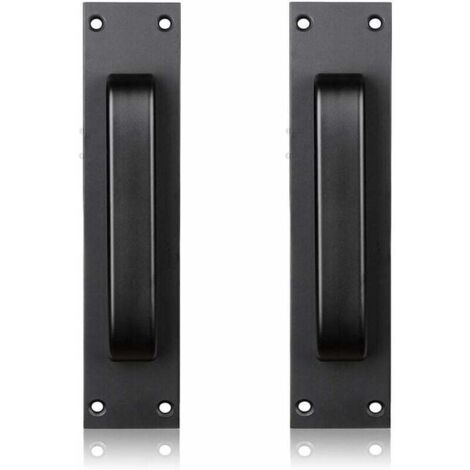 Tirador negro para puerta corredera de granero, ideal para cocina, muebles, armarios, cajones y puertas de granero.