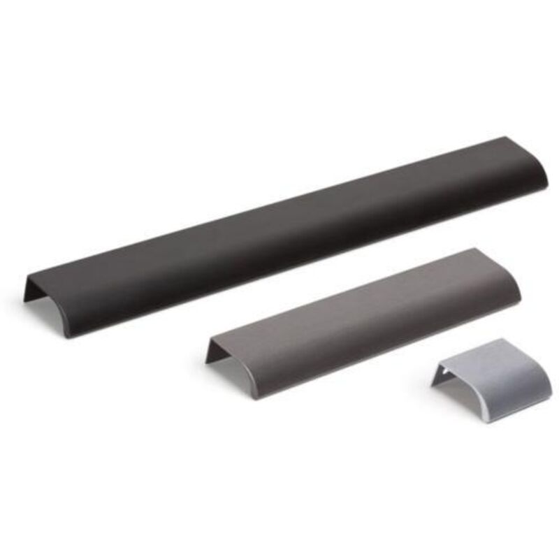 Viefe - tirador aluminio ona acabado gris cepillado dist. agujero dist. 32mm.