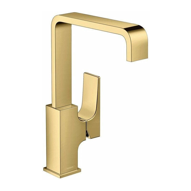 

Hansgrohe - tirador para lavabo 230 con tirador de palanca, vaciador push-open, acabado dorado pulido