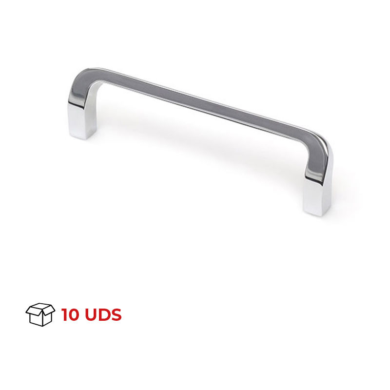 

Tirador Asa Mueble | Estilo Contemporáneo | Fabricado en Zamak | Acabado en Cromo Brillo | Distancia Entrepuntos: 96 mm | Medidas 134*92*80 mm |