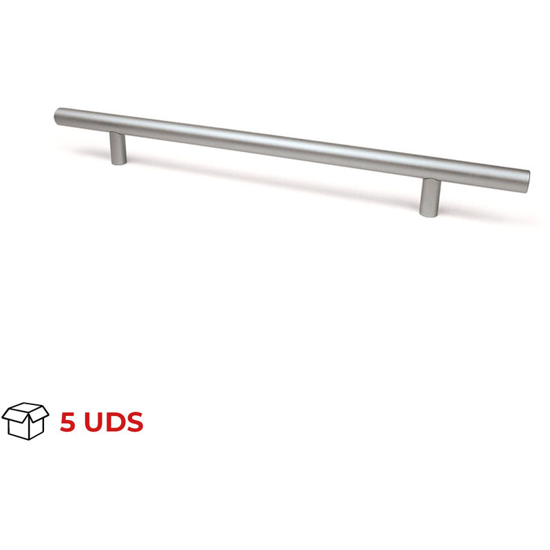 

Caja con 5 asas de estilo funcional, fabricada en zamak, con acabado anodizado mate y 192 mm de distancia entre pun