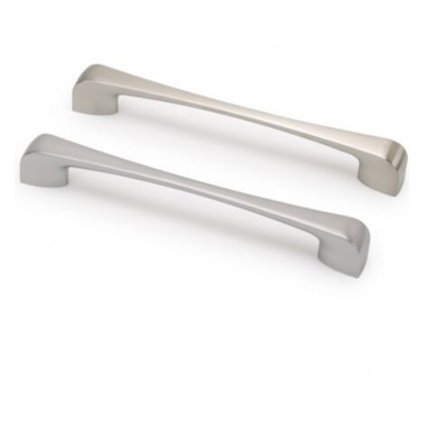 Tirador Proflat 1820 - Niquel cepillado. 247x24/10x32mm. Entrepuntos 192/224mm.