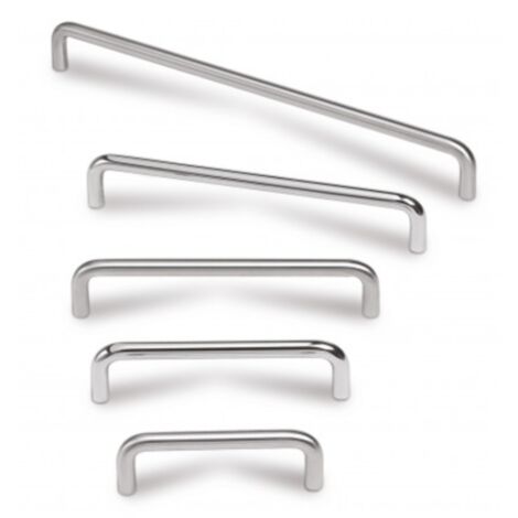Tirador Rod 7610 - Inoxidable cepillado. 168x21x8mm. Entrepuntos 160mm.