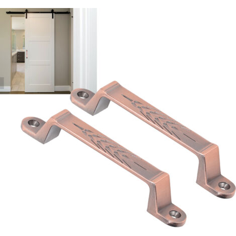 Tirador rústico para puertas correderas – 2 piezas, aluminio, con tornillos