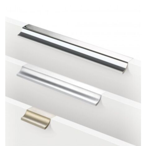 Tirador Scoop 6801 - Niquel cepillado. 240x45,5x18mm. Entrepuntos 160mm.