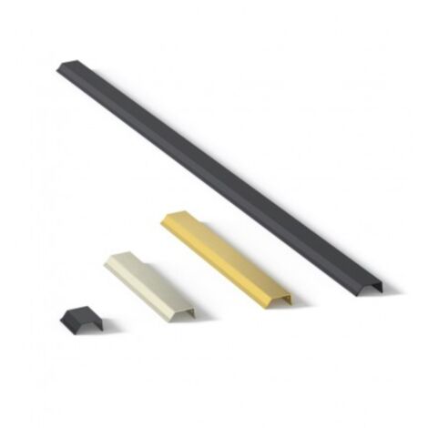 Tirador Slot 6601 - Oro cepillado anodizado. 400x42x17mm. Entrepuntos 320mm.