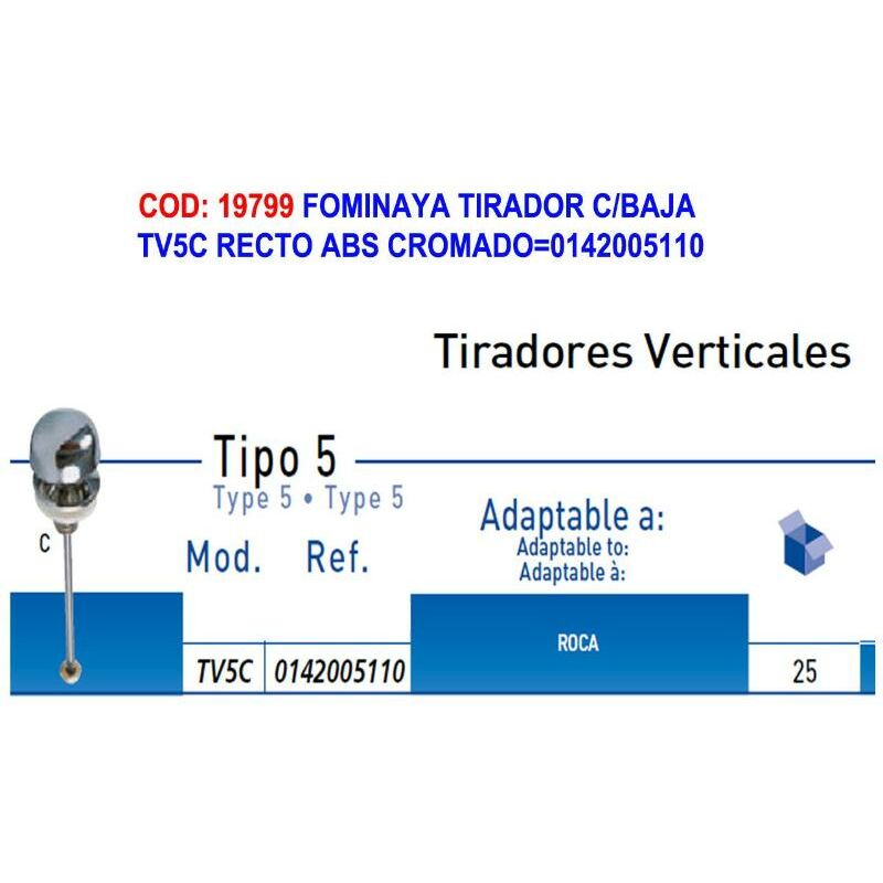 

MIBRICOTIENDA fominaya tirador c-baja tv5c recto abs cromado 0142005110
