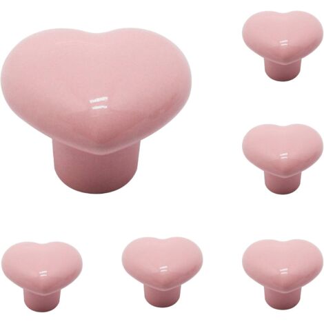 Tiradores de cerámica, tiradores de cajones en forma de corazón, tiradores para armarios de cocina, tiradores decorativos para puertas de muebles, armarios.