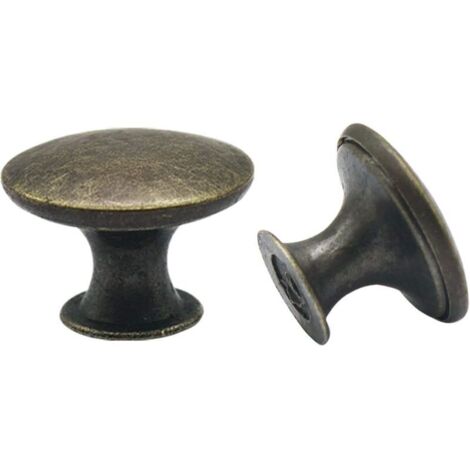 Tiradores de latón macizo de estilo vintage, 12 unidades, 30 mm de diámetro, para cajones y armarios de cocina.