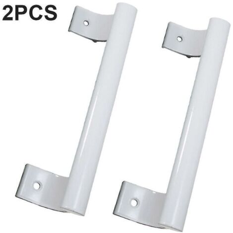 Tiradores de puerta corredera de aluminio blanco de 2 piezas: fáciles de instalar, diseño moderno para garaje, cocina o granero.