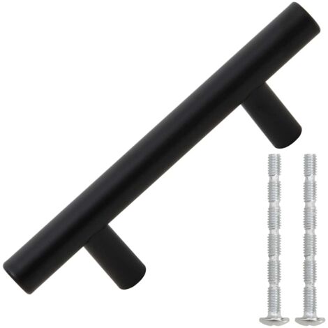 Tiradores para armarios 10 uds acero inoxidable negro 64 mm vidaXL