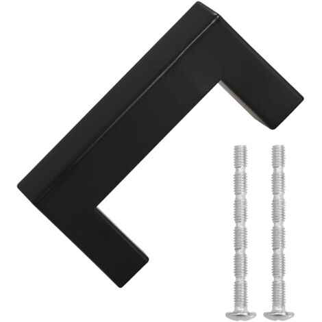 Tiradores para armarios 10 uds acero inoxidable negro 64 mm vidaXL