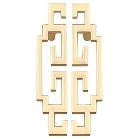 Tiradores para muebles chapados en oro, 64 mm – Juego de 2 tiradores de metal brillante para armario, cómoda, alacena o baño.