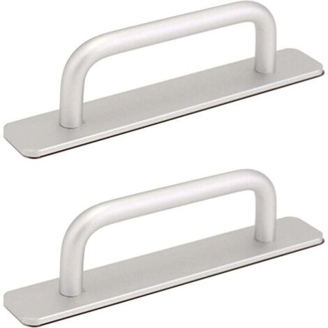 tiradores para puertas corredizas de granero, con placa de acero inoxidable para puertas de granero, armarios y alacenas - 160 mm