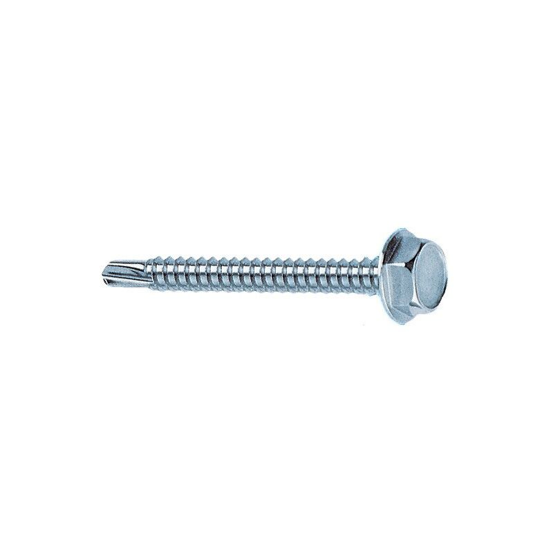Vite autoperforante metallo drillex Mustad tecc zinc bianca/chromiting mm 5,5x25 cf=pz 200
