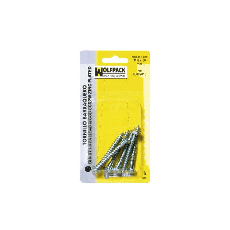 

Tirafondo barraquero din571 7x60 mm. (5 piezas)