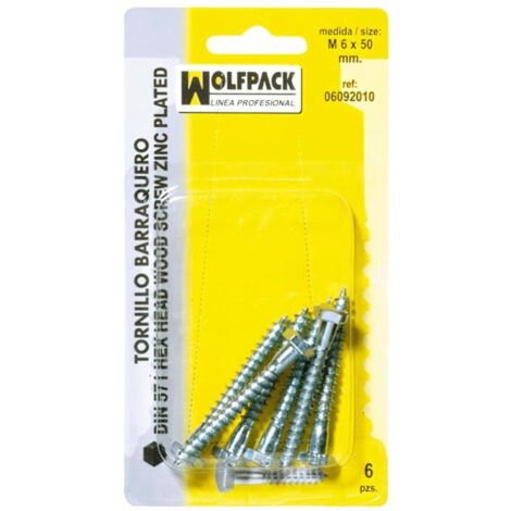 Tirafondo Barraquero Din571 8x80 mm. (5 Piezas)