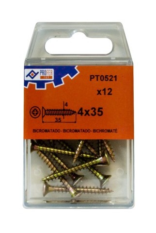 

Tirafondo C/plan Pozi Bic C/12 48550-PT0521 - 4X35 MM.. - Neoferr