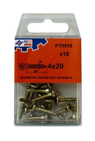 

Tirafondo C/plan Pozi Bic C/18 48547-PT0518 - 4X20 MM.. - Neoferr