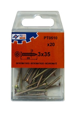 

Tirafondo C/plan Pozi Bic C/20 48539-PT0510 - 3X35 MM.. - Neoferr