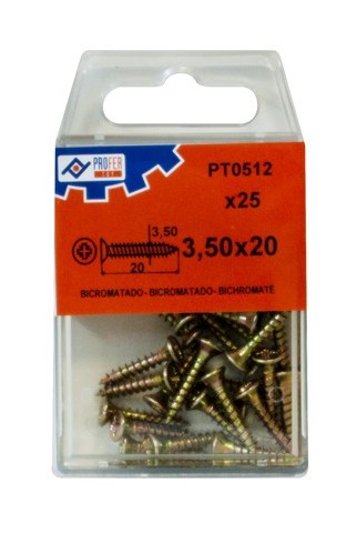 

Tirafondo C/plan Pozi Bic C/25 48541-PT0512 - 3,5X20 MM.. - Neoferr