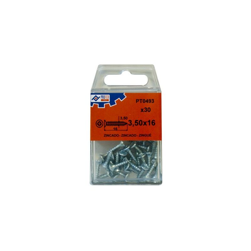 

Tirafondo C/plana Pozi Zn C/30 48522-PT0493 - 3,5X16 MM.. - Neoferr