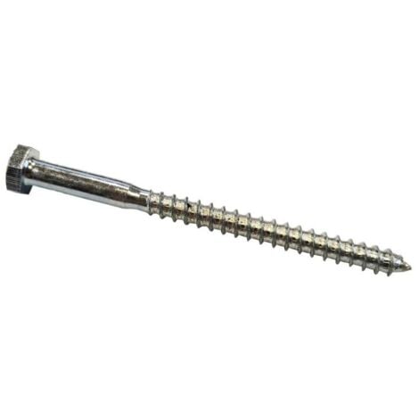 GFD tirafondo cabeza hexagonal din 571 zincado 5-30 largo 80mm diámetro 6mm (caja 100)