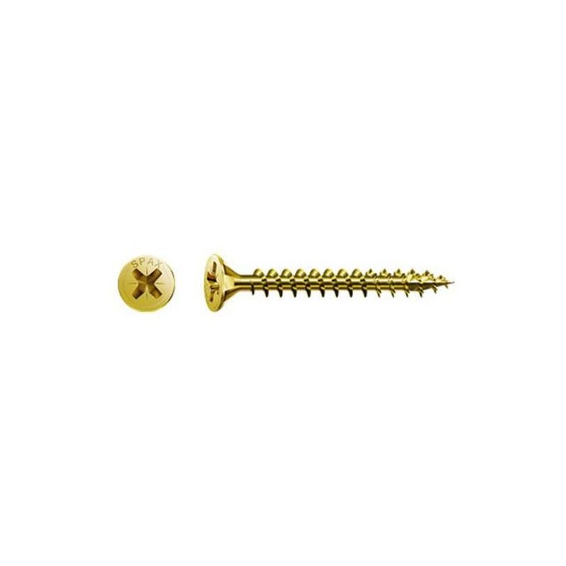

Alquiaga - Tirafondo Madera Cabeza Plana Pozi Bicromatado Spax 5X 45 Caja S 10 Unid