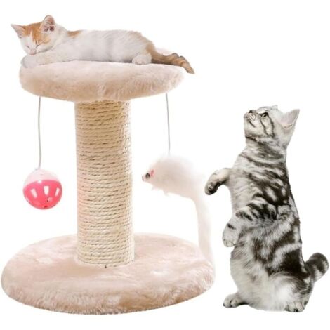 Tiragraffi e albero per gatti, tiragraffi con piattaforma in peluche, tiragraffi per gatti