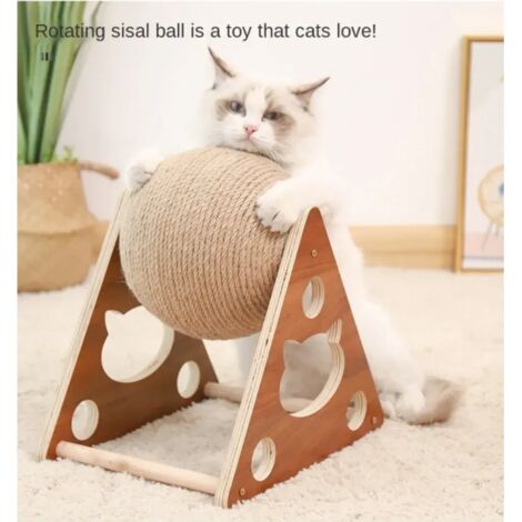 Tiragraffi per gatti 3D in sisal, tiragraffi resistente a forma di zampa di gatto, albero per gatti in legno massello, giocattolo per la masturbazione del gatto