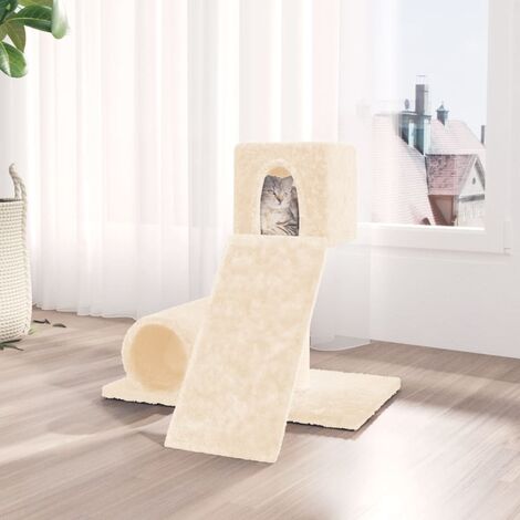 Albero Tiragraffi per Gatti 60x30x83 cm con Tappetino e Pali in Sisal Beige  – acquista su Giordano Shop