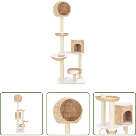 Tiragraffi per gatti -  Albero per Gatti con Tiragraffi in Sisal Seagrass