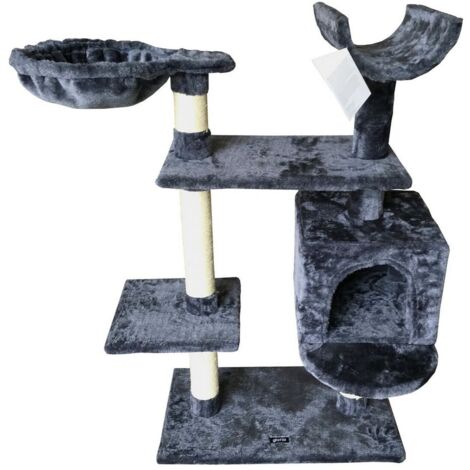 Tiragraffi per Gatti Gloria Jarama Albero Grigio Legno Carta Sisal (35 x 100 x 60 cm)