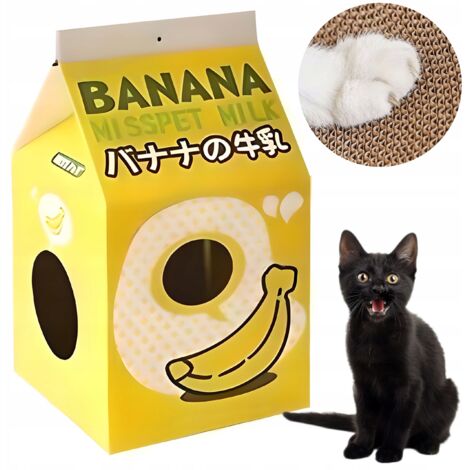 Tiragraffi per gatti in cartone coreano CARTONE DEL LATTE LATTE ALLA BANANA