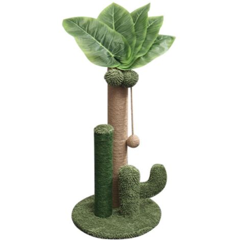 Tiragraffi per gatti, tiragraffi da 50 cm con palline, albero da arrampicata multilivello in sisal naturale e base con rivestimento in morbido tappeto