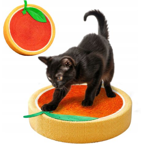 Tiragraffi rotondo per gatti arancione 39 cm